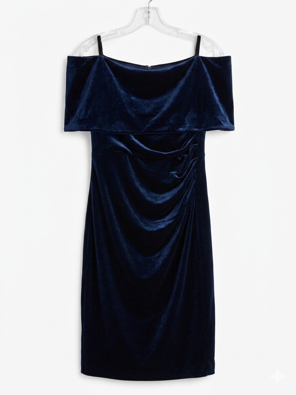 Vince Camuto Navy Velvet Strapless Cocktail Dress